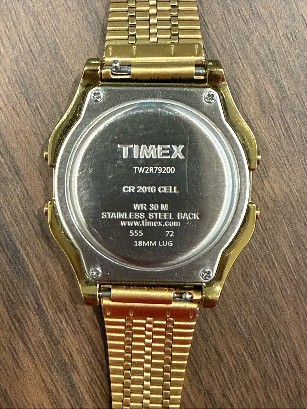 Timex T80 Gold-Tone Digital Watch with Mesh Bracelet - Picture 3 of 4